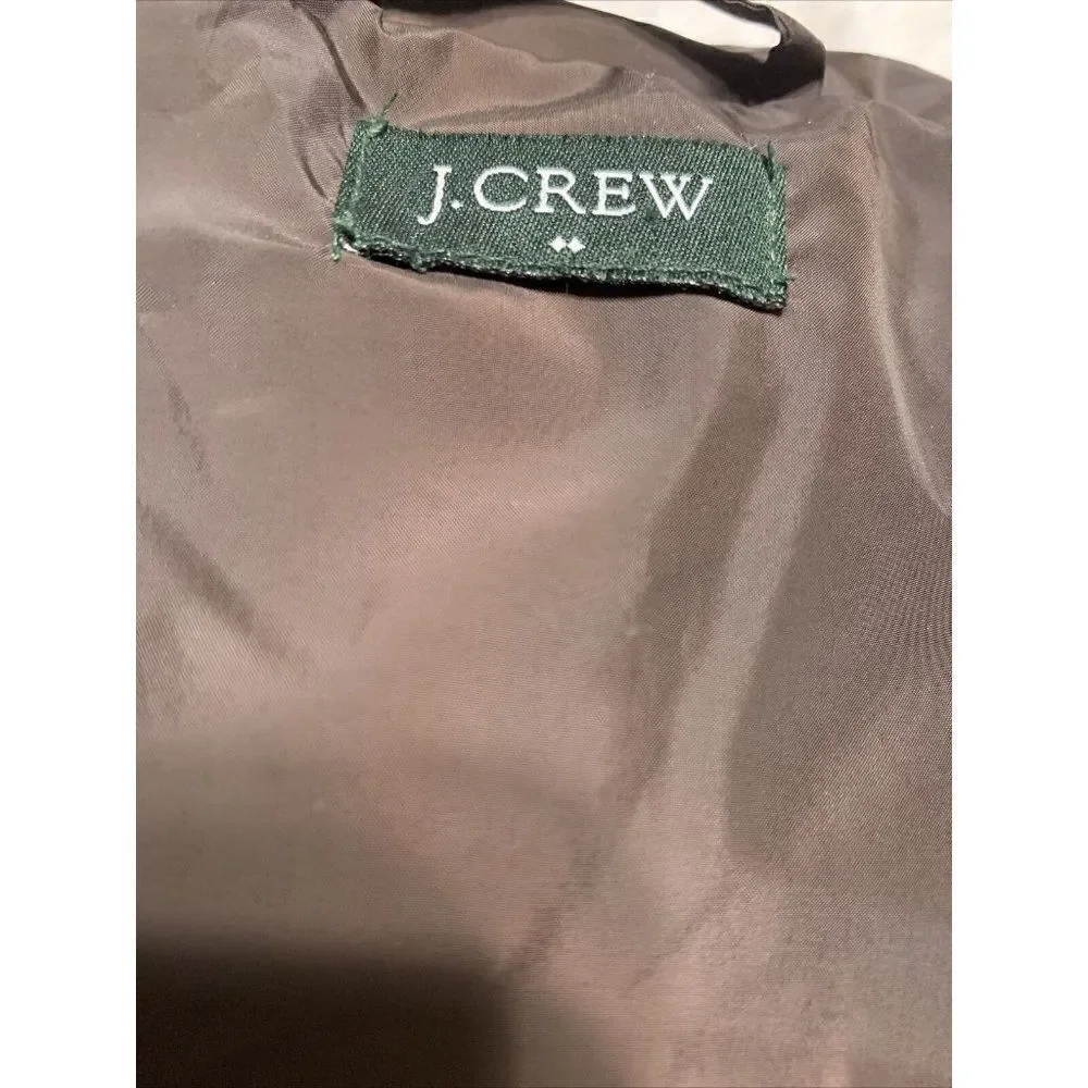 j crew womens solid brown puffer vest jacket Small Medium